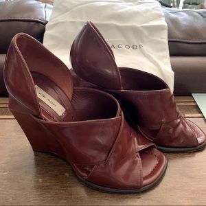Marc Jacobs Brown Leather Wedge Sandal 5.5 (35.5)